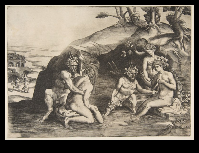 الساتير والحوريات: أرواح الطبيعة في الفن اليوناني